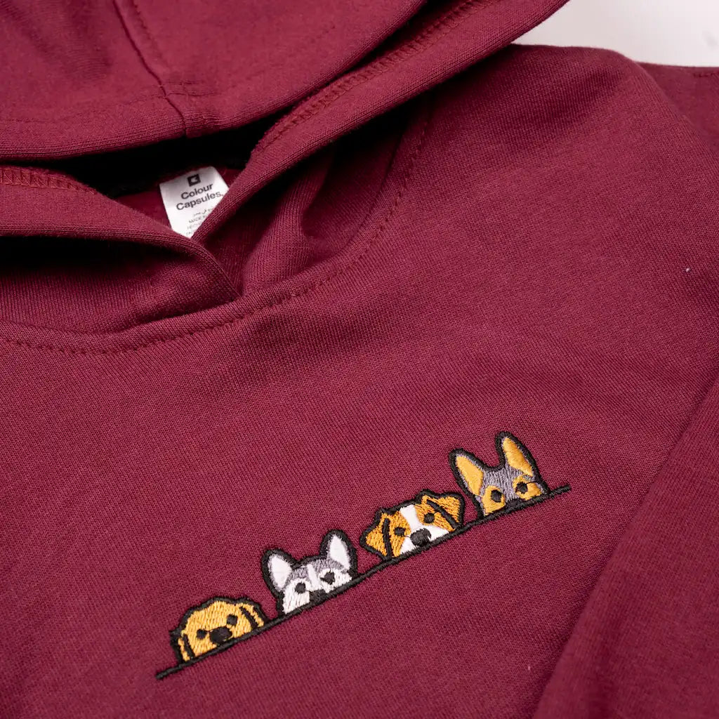 Adult Matching Doggies Hoodie – Embroidered