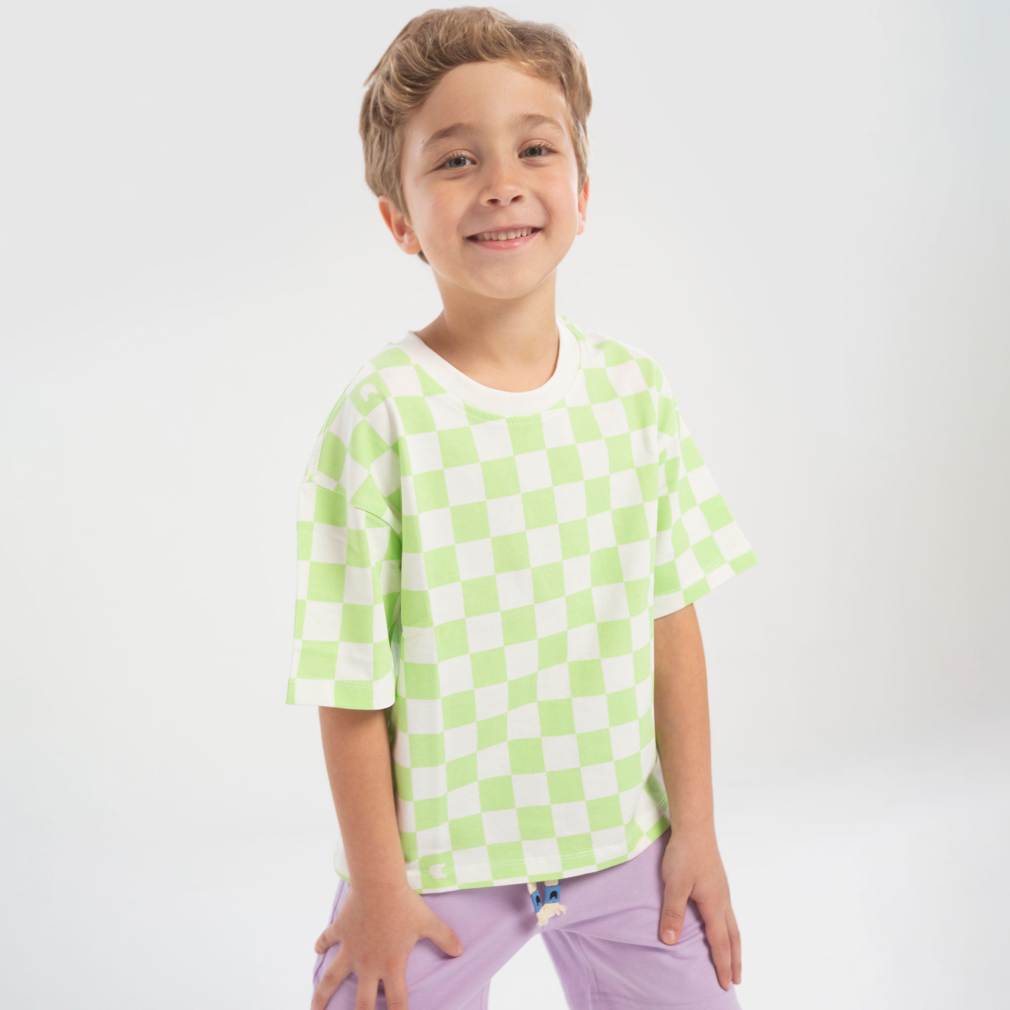 Checkerboard Oversized Tee