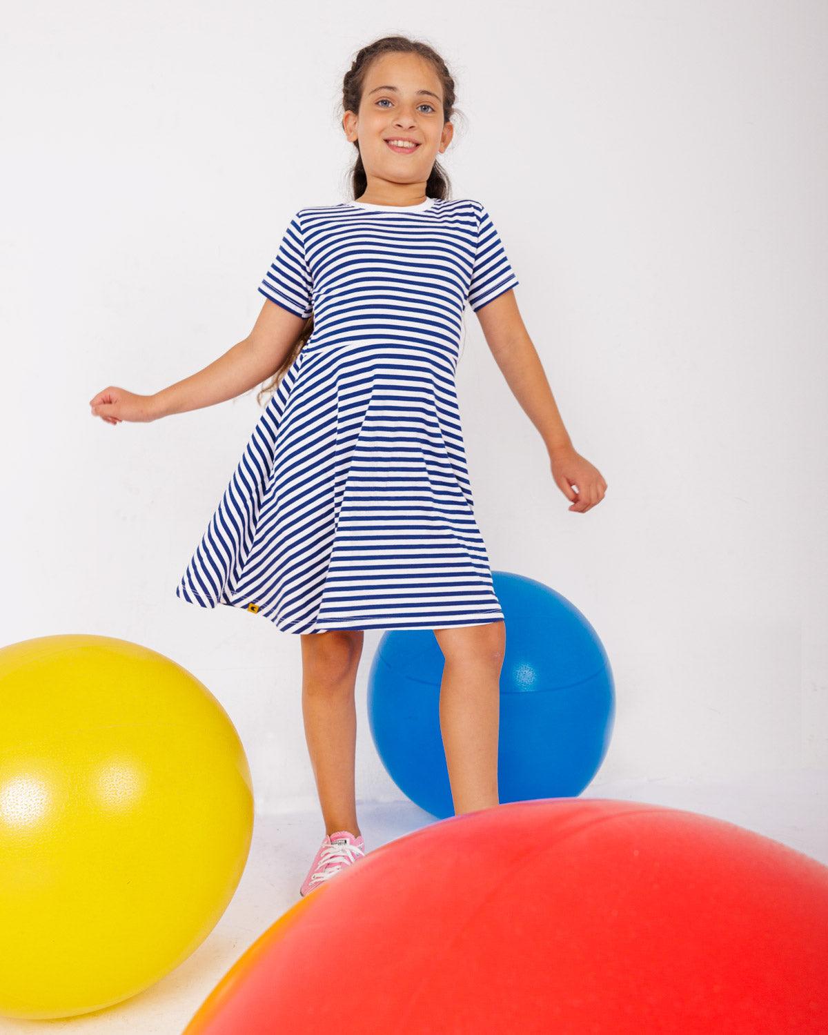 Striped Twirly Dress - Colour Capsules