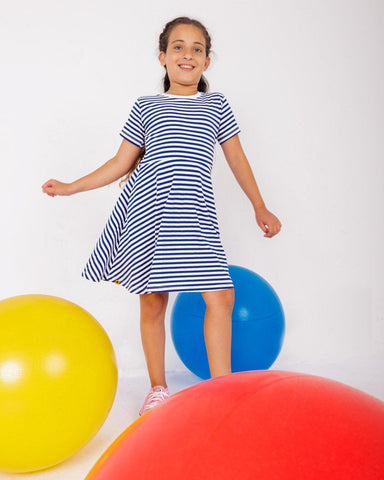 Striped Twirly Dress - Colour Capsules