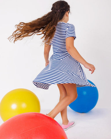 Striped Twirly Dress - Colour Capsules